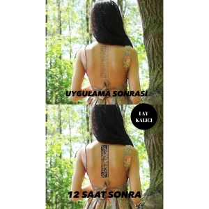 Tribal Figürlü 12 Saat Sonra Kararan Geçici Dövme Tattoo