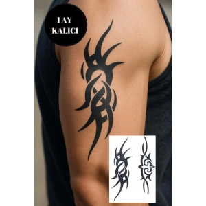 Tribal Figürlü 12 Saat Sonra Kararan Geçici Mini Dövme Tattoo