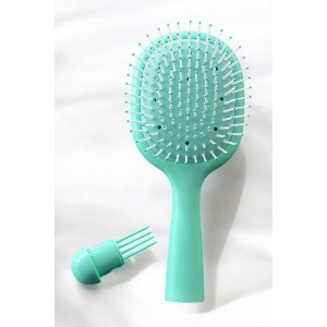 Turkuaz Renk Charm Takılabilen Saç Tarama Fırçası/ Tarak