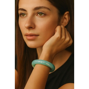 Turkuaz Renk Kemik Mika Bileklik