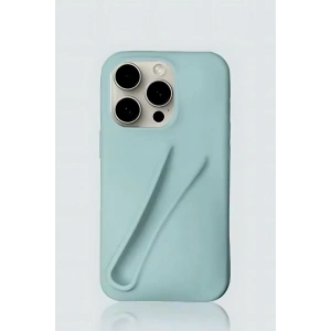 Turkuaz Renk Ruj Koyulabilen 15 Pro Max Telefon Kılıfı