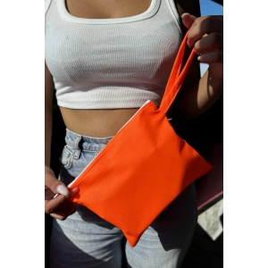 Turuncu Renk Kadın Cüzdan/El Çantası (Orta Boy)