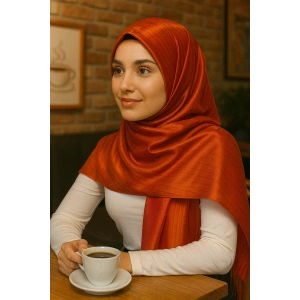 Turuncu Renk Tafta Şal