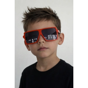 Turuncu Ve Siyah Renk Kare Çocuk Güneş Gözlüğü