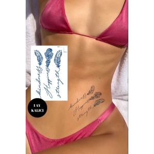 Tüy Figürlü 12 Saat Sonra Kararan Geçici Dövme Tattoo