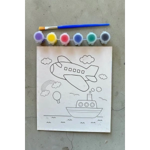 Uçak Desenli Boyama Seti