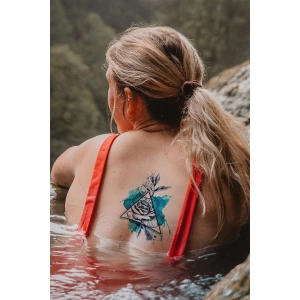 Üçgen Gül Geçici Dövme Tattoo