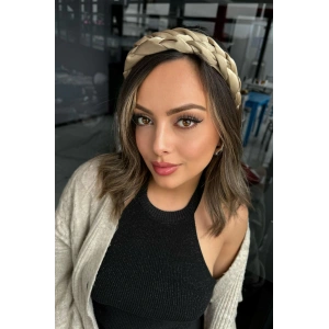 Vizon Renk Örgülü Taç