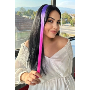 Yan Çıt Çıt Postiş / 2 Renk Ombre / 50 Cm