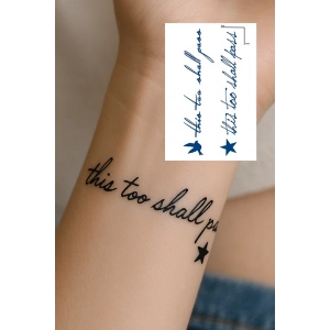 Yazı Detaylı 12 Saat Sonra Kararan Geçici Dövme Tattoo