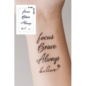 Yazı Detaylı 12 Saat Sonra Kararan Geçici Dövme Tattoo