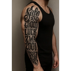 Yazı Detaylı 12 Saat Sonra Kararan Geçici Kol Dövme Tattoo