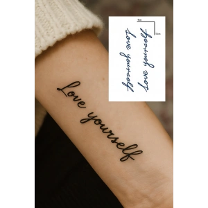 Yazılı 12 Saat Sonra Kararan Geçici Dövme Tattoo