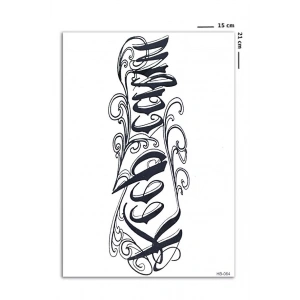 Yazılı Büyük Dövme Geçici Tattoo