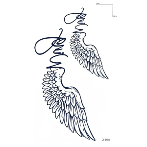 Yazılı Kanat Mini Geçici Dövme Tattoo
