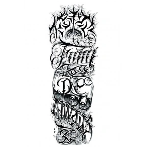 Yazılı Kol Dövme Geçici Tattoo