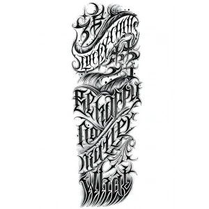 Yazılı Kol Dövme Geçici Tattoo
