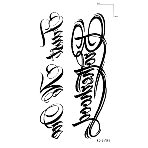 Yazılı Mini Dövme Geçici Tattoo