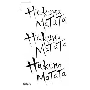Yazılı Mini Dövme Geçici Tattoo