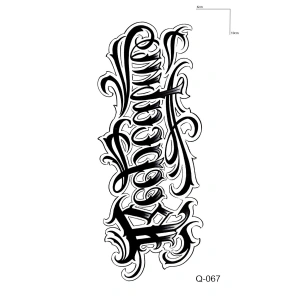 Yazılı Mini Geçici Dövme Tattoo