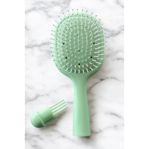 Yeşil Renk Charm Takılabilen Saç Tarama Fırçası/ Tarak
