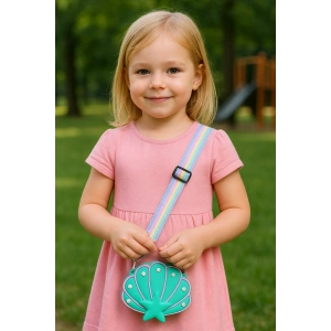 Yeşil Renk Deniz Kabuğu Figürlü Çocuk Çanta