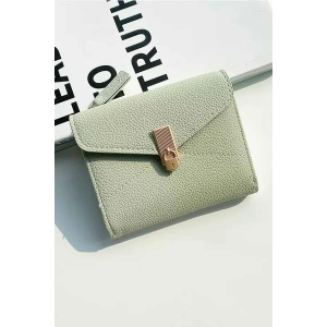 Yeşil Renk Deri Kadın Cüzdan/Kartlık