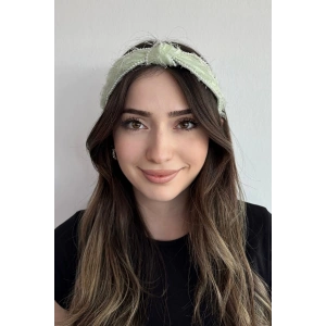 Yeşil Renk İnci Detaylı Taç