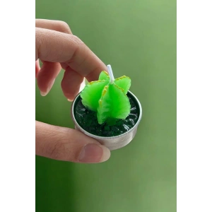 Yeşil Renk Kaktüs Figürlü Mum