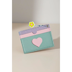 Yeşil Renk Kalp Detaylı Kartlık