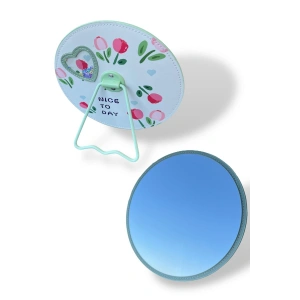 Yeşil Renk Karışık Figürlü Yuvarlak Masa Aynası