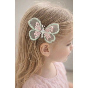 Yeşil Renk Kelebek Figürlü Yan Toka