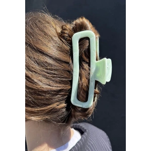 Yeşil Renk Mermer Desenli Kemik Mandal Toka