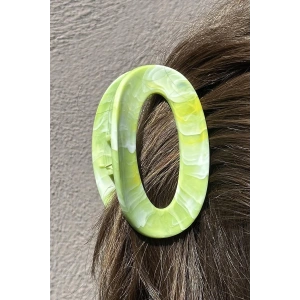 Yeşil Renk Mermer Desenli Kemik Mandal Toka