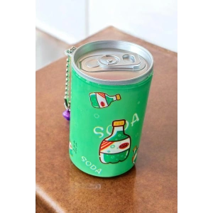 Yeşil Renk Soda Figürlü Anahtarlık Detaylı Kutulu Islak Mendil