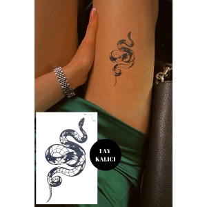 Yılan Figürlü 12 Saat Sonra Kararan Geçici Dövme Tattoo