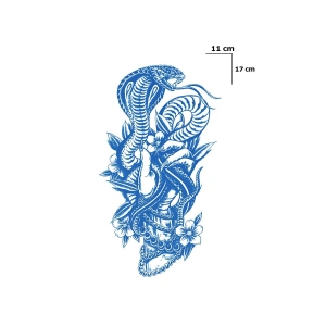 Yılan Sonradan Kararan Yarı Kalıcı Geçici Dövme Tattoo
