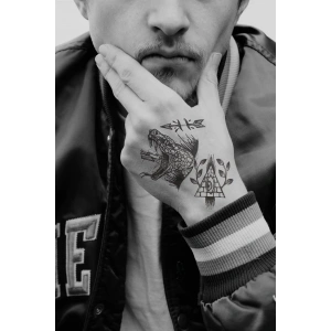 Yılan Üçgen Ok Geçici Dövme Tattoo