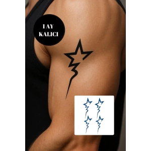 Yıldız Figürlü 12 Saat Sonra Kararan Geçici Mini Dövme Tattoo
