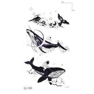 Yunus Balığı Mini Geçici Dövme Tattoo
