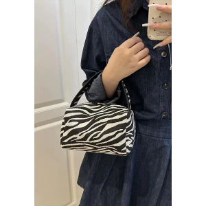 Zebra Desenli Makyaj Çantası