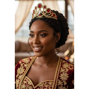 Zirkon Taşlı Gelin/Kına/Nişan/Söz Tasarım Taç