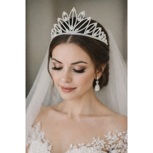 Zirkon Taşlı Gelin/Kına/Nişan/Söz Tasarım Taç