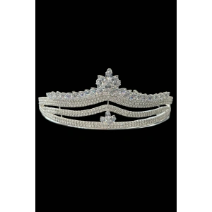 Zirkon Taşlı Gelin/Kına/Nişan/Söz Tasarım Taç