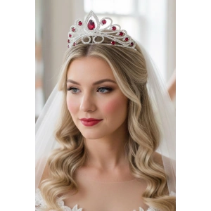 Zirkon Taşlı Gelin/Kına/Nişan/Söz Tasarım Taç