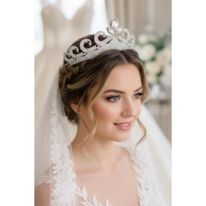 Zirkon Taşlı Gelin/Kına/Nişan/Söz Tasarım Taç