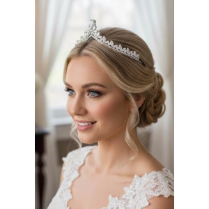 Zirkon Taşlı Gelin/Kına/Nişan/Söz Tasarım Taç