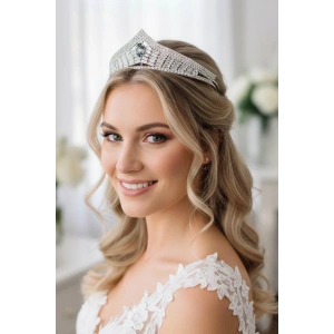 Zirkon Taşlı Gelin/Kına/Nişan/Söz Tasarım Taç