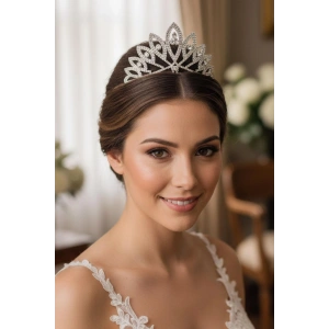 Zirkon Taşlı Gelin/Kına/Nişan/Söz Tasarım Taç