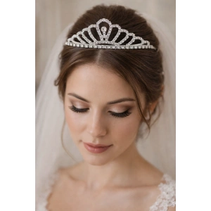 Zirkon Taşlı Gelin/Kına/Nişan/Söz Tasarım Taç